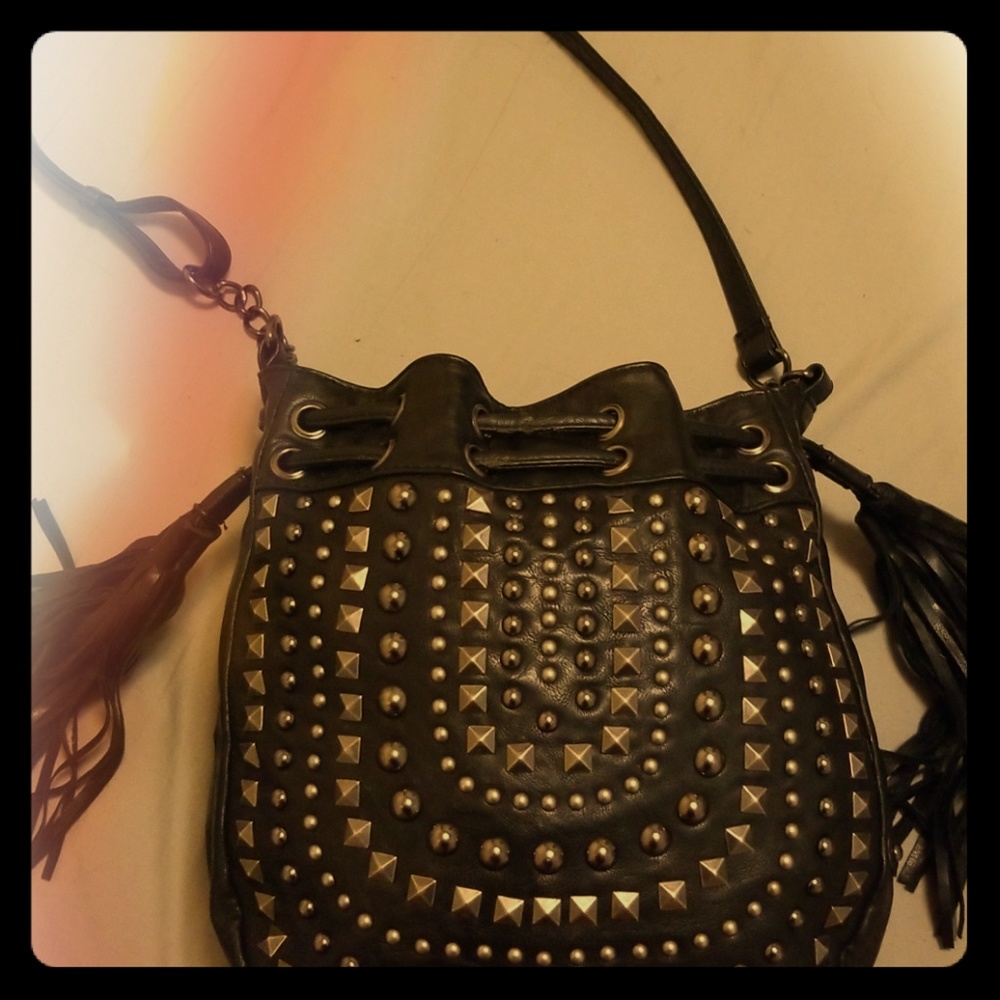 Melie bianco studded leather crossbody bag